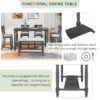 Elegant 6 Piece Counter Height Dining Table Set With Shelf, 4 Chairs And Bench - Gray - Image 5