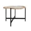 Cloud Coffee Table (Set of 2), Coffee Table, End Table With Tempered Changrainbow Glass For Living Room, Bedroom, Office, Balcony - Natural Wood - Image 13