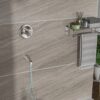 10" Round Rain Shower Head System With Waterfall Tub Spout, Wall Mounted, Stainless Steel - Brushed Nickel - Image 5