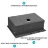 Drop In Kitchen Sink 16 Gauge Stainless Steel Single Bowl Topmount Basin - Black - Image 6