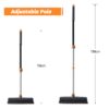 Adjustable Floor Brush With Squeegee Powerful Cleaner For Concrete, Tile, Bathrooms, Kitchens, Garages, And Pools - Black - Image 2