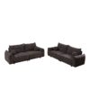 Lamb's Wool 2 Seater Cushion Sofa Comfortable Sofa For Living Room Bedroom And Other Casual Spaces Lamb's Wool Sofa With 2 Cushions And 2 Ball Pillows (Set of 2) - Gray - Image 22