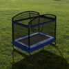 Outdoor Square Trampoline For Kids And Adults With Protective Net And Swing 4 X 6Ft - Black / Blue - Image 4