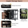Outdoor Kitchen Island With Storage, Cooking Station, Grill Cart, Foldable Tabletop, And Bottle Opener - Dark Brown - Image 6