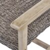 Hampton - Outdoor Wood And Wicker Loveseat - Gray - Image 9