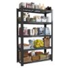 Heavy Duty 5 Tier Adjustable Metal Mesh Storage Rack With 2000 Lbs Capacity - Brushed Nickel - Image 9