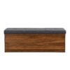 Shoe Storage Bench Entryway Shoe Cabinet Storage Ottoman With Padded Seat Cushion And Double Doors For Entryway, Hallway And Bedroom - Dark Gray - Image 18