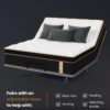 10" King Plush Hybrid Mattresses With Memory Foam, Individual Pocket Spring Motion Isolation Edge Support - White / Black - Image 8