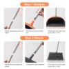Efficient Home Cleaning Combo Broom And Dustpan Set With Long Handle Sturdy Design - Orange - Image 6