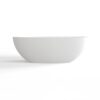 Soaking Bathtub, Freestanding, Solid Surface - Matte White - Image 4