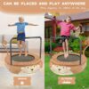 Monkey Children's Trampoline Happy Expression Outdoor / Indoor Dual Use, Foldable Iron Tube - Yellow / Black - Image 5