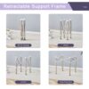 Simple Silver Stainless Steel Folding Table Frame Multifunctional Space Saving Design.Separate Folding Table Legs That Can Be Paired With Various Sizes And Styles Of Tabletops - Silver - Image 6