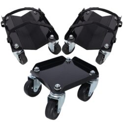 Heavy Duty Snowmobile Dolly With V Slide And Swivel Casters Steel, 1500Lbs Capacity - Black