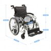 Innovative 6 Wheel Transport Wheelchair Lightweight Foldable Design With Dual Brakes Breathable Seat Anti Backflip Safety Perfect - Black / Silver - Image 8