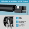 Aluminum Frame Double Sliding Soft Close Bathtub Shower Door, 1 / 4" Tempered Glass And Dual 304 Stainless Steel Handles - Matte Black - Image 7