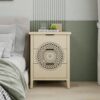 Hollow Carved 3 Drawer Cabinet Dresser Storage Chest With Metal Handles For Living Room Bedroom - Natural - Image 4