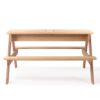 3-In-1 Kids Outdoor Wooden Picnic Table With Umbrella, Convertible Sand & Water, ASTM & CPSIA Certification - Natural Wood - Image 8