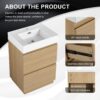 Modern Bathroom Vanities With Single Sink Combo - Oak - Image 8