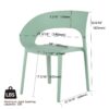 1 Piece Designed Single Chair, UV Resistant, Waterproof And Wear Resistant - Haze Green - Image 3