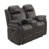 Steban - 3 Pieces Living Room Set With Sofa, Loveseat, Recliner - Gray - Image 6