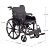 Lightweight Wheelchair Foldable Manual Transport Chair With Double Brakes 300 Lbs Capacity & 24" Tires Safe Durable All Terrain Wheelchair For & Disabled - Dark Gray - Image 3