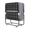 Twin Folding Bed With Memory Foam Mattress Portable Rollaway Bed Sturdy Metal Frame - Brushed Nickel - Image 11