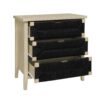 3 Drawer Buffet Sideboard With Adjustable Shelves, Storage Cabinet With Natural Seaweed Decor Doors For Living Room Kitchen Entryway - Natural - Image 18
