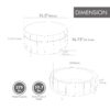 Upholstered Round Ottoman With Reversible Lid, Storage Stool, Channel Tufted Pumpkin Shape Footstool For Living Room, Bedroom And Office - Beige - Image 3