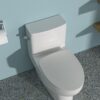 Modern Ceramic 1 Piece Toilet With Single Flush And Soft Closing Seat - White - Image 6