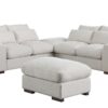 Tatman - Linen Blend Sectional With 2 Ottomans - Beige - Image 6