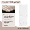Bathroom Wall Mounted Storage Rack With Float Mounting Design, Durable Plywood - Glossy White - Image 4