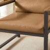 Retro Leisure Accent Chair With Extra Soft Padding - Camel - Image 8