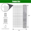 Galvanized Hardware Cloth, Gauge Metal Wire Fencing Roll For Garden And Animal Use - Silver - Image 2