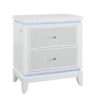 Adalid - Nightstand With Glittered Drawer Front And LED Lighting - White - Image 4