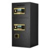 Large Double Door Coin Operated Safe, Digital Security Safe With Fireproof And Waterproof Bag, 6.5 Cubic Feet Safe Box With Hidden Code Function For Home - Black - Image 4