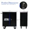 Movable Lockable Double Door Partition With Lock Multi Functional Hardware Storage Tool Car Auto Repair Locker - Black / Blue - Image 3