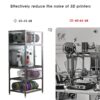 3D Printer Cabinet With Double Layer Filament Storage, Noise Reducing Design - Black - Image 9