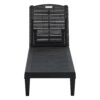 Outdoor Chaise Lounges (Set of 2) With Adjustable Backrest Polypropylene Resin For Patio, Poolside Or Beach - Black - Image 8