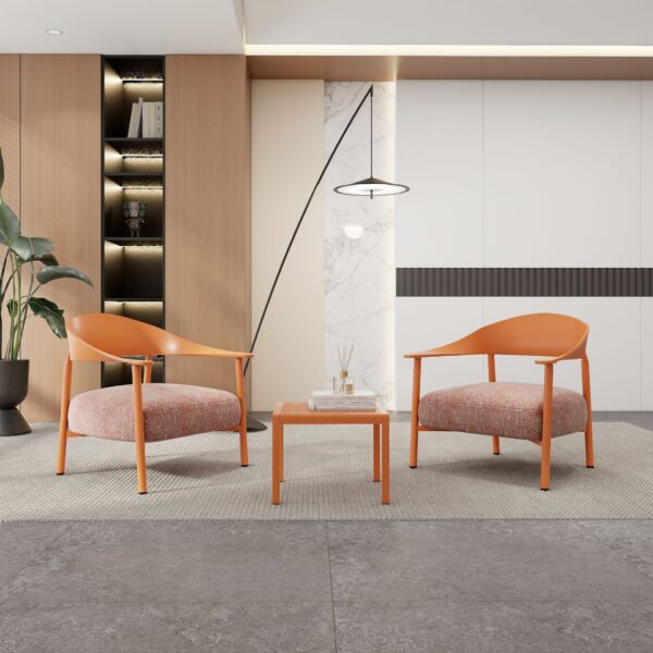 Furniture Set With Seat Cushions, Sturdy And Durable - Apricot Brow
