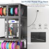 3D Printer Cabinet With Double Layer Filament Storage, Noise Reducing Design - Black - Image 7