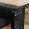 Modern Spacious Cat House With Tempered Glass And Iron Frame For Living Room - Black / Brown - Image 11