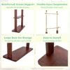 Hanger Double Layer Coat Rack With Solid Wood Partition - Gold / Walnut - Image 8