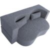 2 In 1 Convertible Sofa Bed, Full Size Folding Loveseat Couch With Soft Teddy Fabric, Floor Sofa Mattress With 2 Pillows, Space Saving Futon For Small Living Room, Dorm - Gray - Image 16
