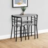 3 Pieces Dining Table Set, Small, Contemporary & Modern - Gray - Image 11