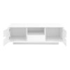 Modern High Glossy Rectangle Coffee Table, Accent Furniture With 16 Color LED Lights For Living Room - White - Image 7