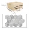 Hexagon Carrara Stone Marble Tile Ol Textured 3D Fluted (Set of 12) - Natural / Gray - Image 5