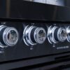 Deluxe - 4 Burner 72000 Btu Stainless Steel Gas Outdoor Kitchen Barbecue Grill With Side Burner & Rotisserie Kit - Black - Image 7