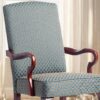 Delaney - Elegant Gooseneck Arm Chair With High Back Jacquard Fabric - Blue - Image 5
