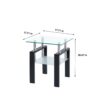 Modern Tempered Transparent Glass End Table With Storage For Living Room 2 Layer Design - Clear - Image 3