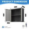Metal Wall Mounted Tool Storage Cabinet With Locking Door, Adjustable Shelf, Metal - Silver - Image 3